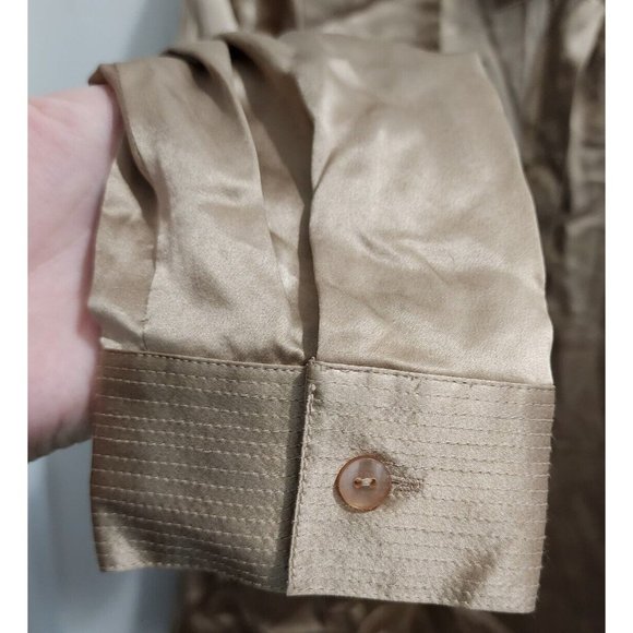 NEW Grace Dane Lewis Women's Long Sleeve Button Up Blouse Top 100% Silk Sz 12P - Picture 5 of 11